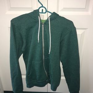 Cross Dye Green Zip Up hoodie Small